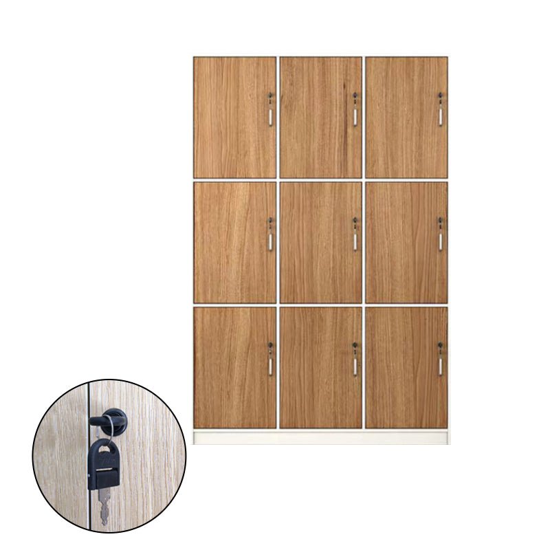 Armoire de rangement brun contemporain fabriqué en bois à charnière armoire à porte à charnière