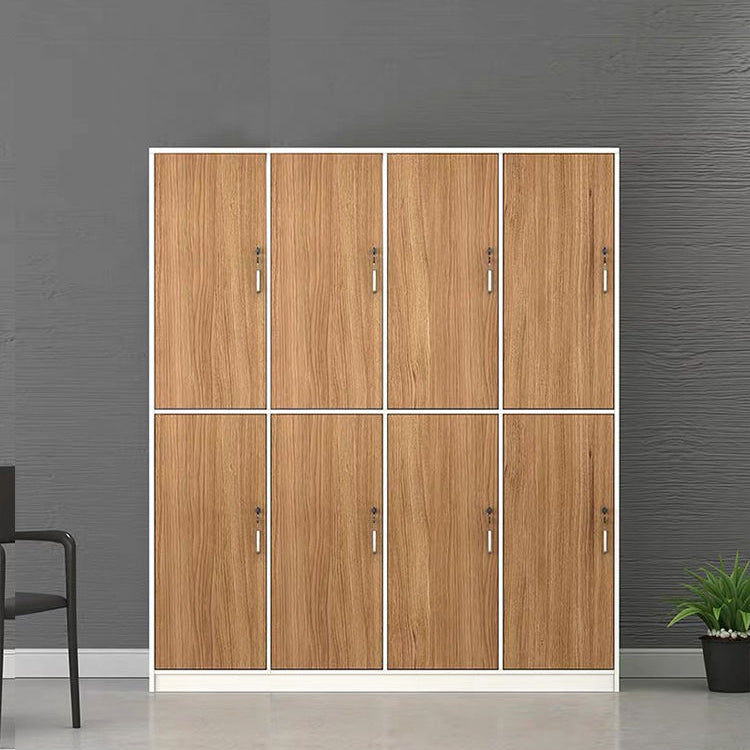 Armoire de rangement brun contemporain fabriqué en bois à charnière armoire à porte à charnière