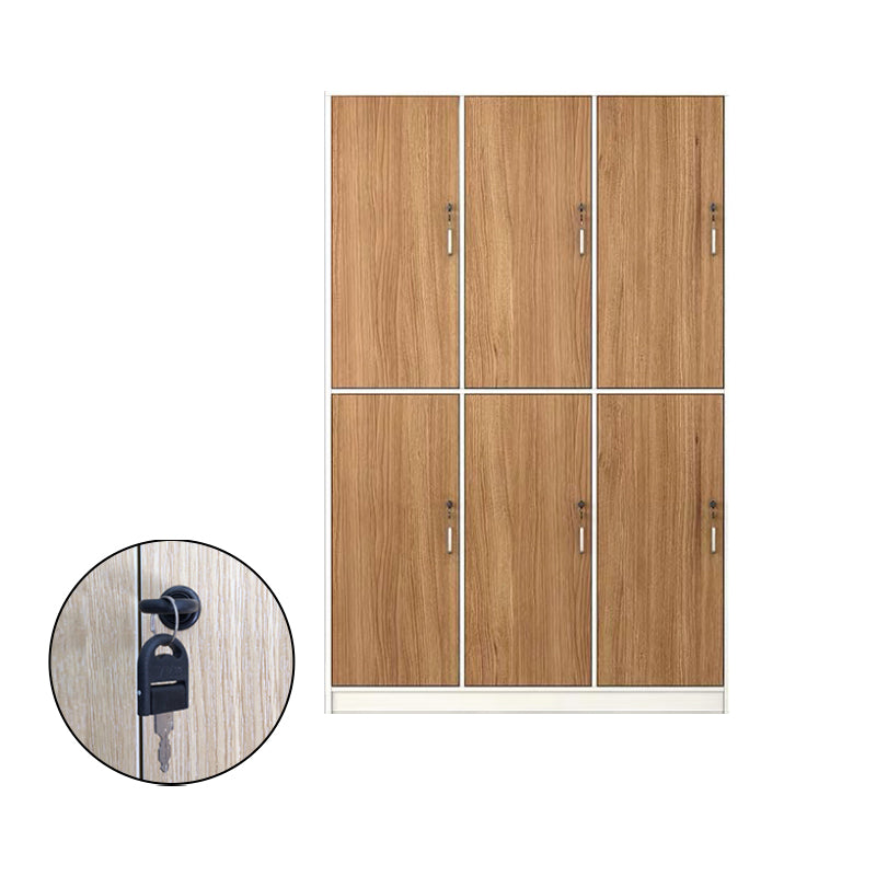 Armoire de rangement brun contemporain fabriqué en bois à charnière armoire à porte à charnière