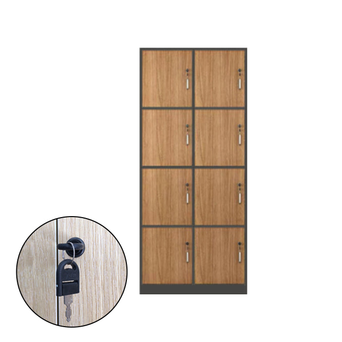 Armoire de rangement brun contemporain fabriqué en bois à charnière armoire à porte à charnière