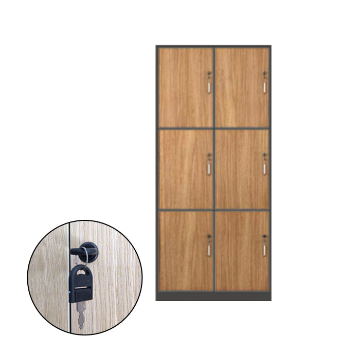 Armoire de rangement brun contemporain fabriqué en bois à charnière armoire à porte à charnière