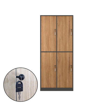 Armoire de rangement brun contemporain fabriqué en bois à charnière armoire à porte à charnière