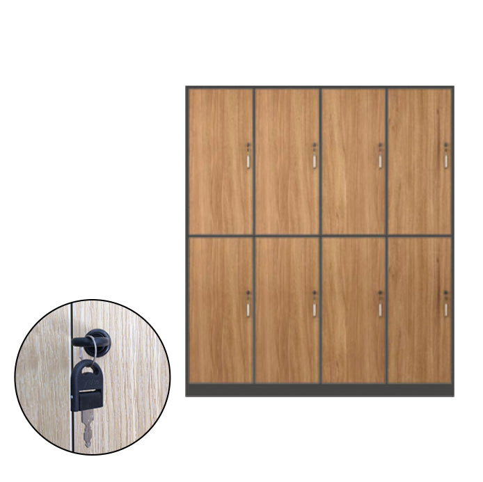 Armoire de rangement brun contemporain fabriqué en bois à charnière armoire à porte à charnière