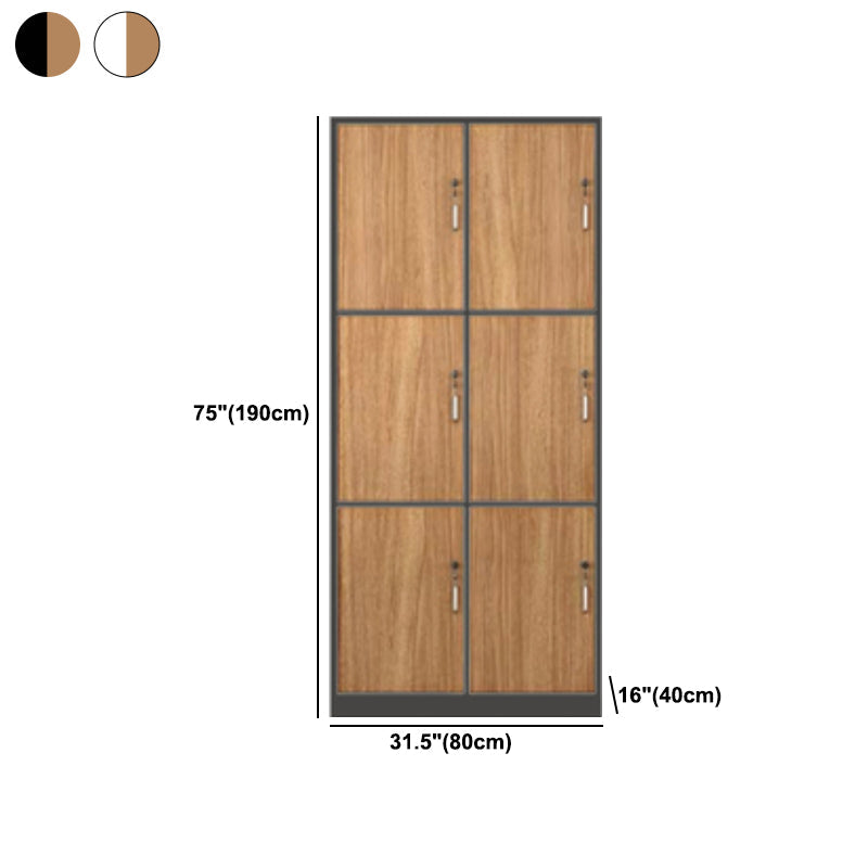Armoire de rangement brun contemporain fabriqué en bois à charnière armoire à porte à charnière