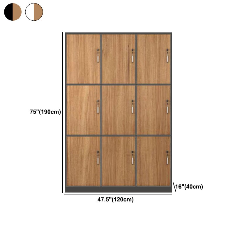 Armoire de rangement brun contemporain fabriqué en bois à charnière armoire à porte à charnière