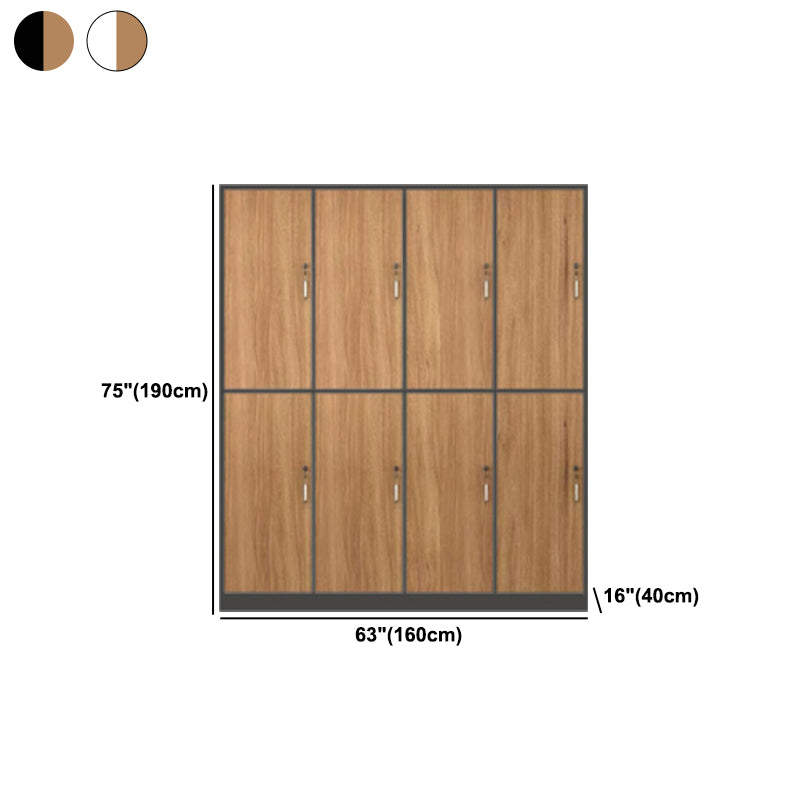 Armoire de rangement brun contemporain fabriqué en bois à charnière armoire à porte à charnière