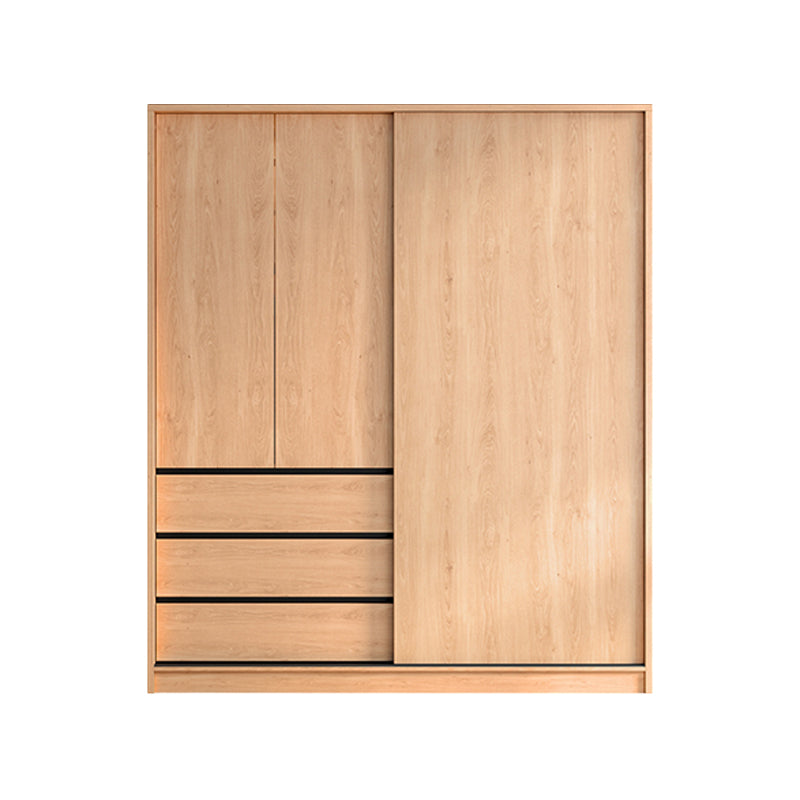Engineered Wood Wardrobe Armoire with Drawer Contemporary Wardrobe Closet