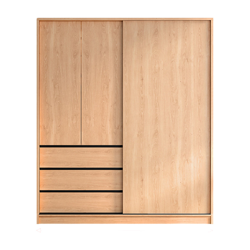 Engineered Wood Wardrobe Armoire with Drawer Contemporary Wardrobe Closet
