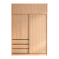 Engineered Wood Wardrobe Armoire with Drawer Contemporary Wardrobe Closet
