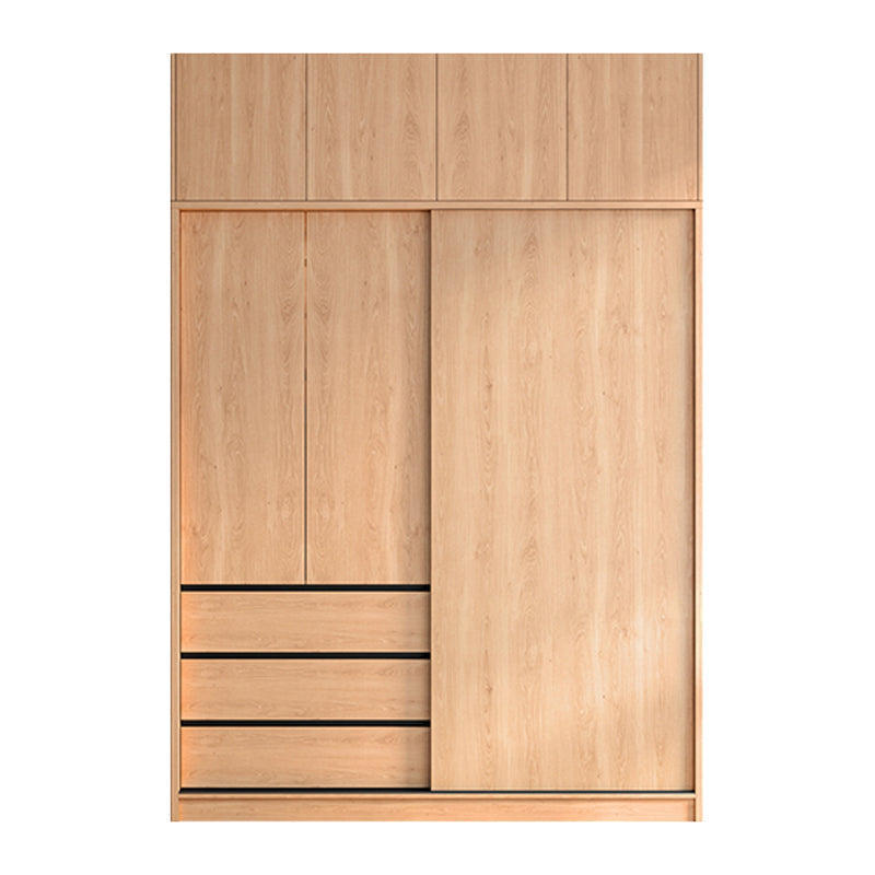 Engineered Wood Wardrobe Armoire with Drawer Contemporary Wardrobe Closet