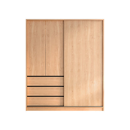 Engineered Wood Wardrobe Armoire with Drawer Contemporary Wardrobe Closet