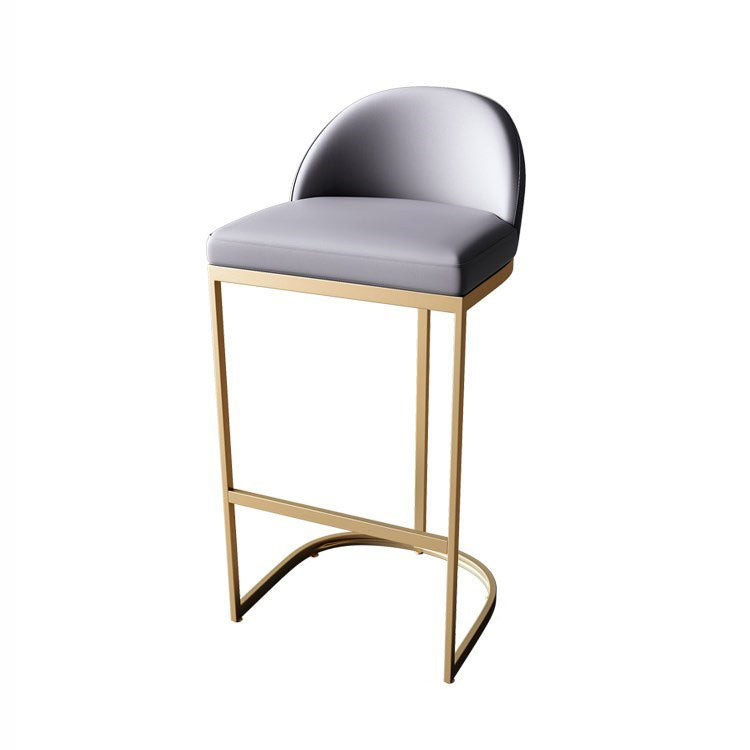 Glam 1/3/5/7 Pieces Bar Table Set Rectangle Stone Counter Table with Stools for Kitchen Grey 30"H Stool (Single) Clearhalo 'Bar Furniture' 'furn' 'furn_home_bar_bar_sets' 'Furniture' 'Home Bars & Bar Sets' 'home_bar_bar_sets' 'Kitchen & Dining Furniture' 5877907
