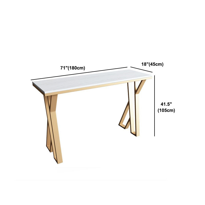 Glam 1/3/5/7 Pieces Bar Table Set Rectangle Stone Counter Table with Stools for Kitchen Clearhalo 'Bar Furniture' 'furn' 'furn_home_bar_bar_sets' 'Furniture' 'Home Bars & Bar Sets' 'home_bar_bar_sets' 'Kitchen & Dining Furniture' 5877923