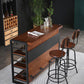 Industrial 1/2/3 Pieces Counter Height Set Rectangle Solid Wood Pub Table Set Clearhalo 'Bar Furniture' 'furn' 'furn_home_bar_bar_sets' 'Furniture' 'Home Bars & Bar Sets' 'home_bar_bar_sets' 'Kitchen & Dining Furniture' 5877928