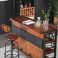 Industrial 1/2/3 Pieces Counter Height Set Rectangle Solid Wood Pub Table Set 2 Pieces: Table, 1 Stool Clearhalo 'Bar Furniture' 'furn' 'furn_home_bar_bar_sets' 'Furniture' 'Home Bars & Bar Sets' 'home_bar_bar_sets' 'Kitchen & Dining Furniture' 5877931