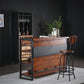 Industrial 1/2/3 Pieces Counter Height Set Rectangle Solid Wood Pub Table Set Clearhalo 'Bar Furniture' 'furn' 'furn_home_bar_bar_sets' 'Furniture' 'Home Bars & Bar Sets' 'home_bar_bar_sets' 'Kitchen & Dining Furniture' 5877939