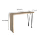 Juego de mesa de pub rectangular industrial, mesa de mostrador de madera de 1/5 piezas con taburetes sin respaldo