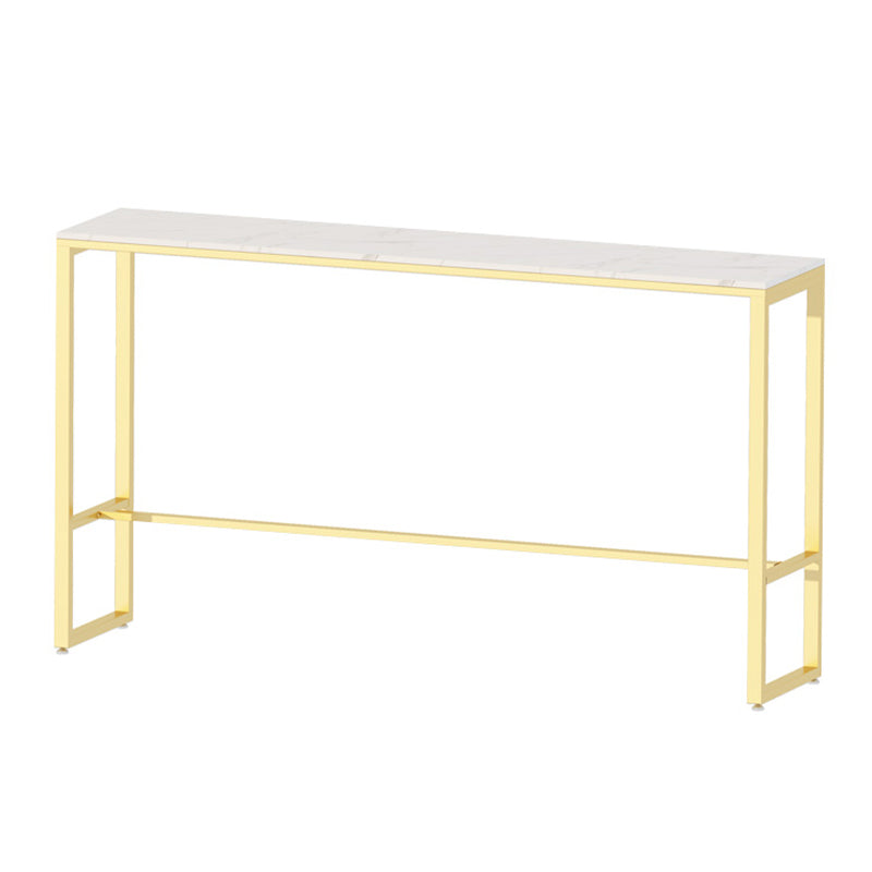 Glam Set tavolo da bar da 1/4 pezzi Tavolo da bancone rettangolare in pietra con sgabelli alti per cucina