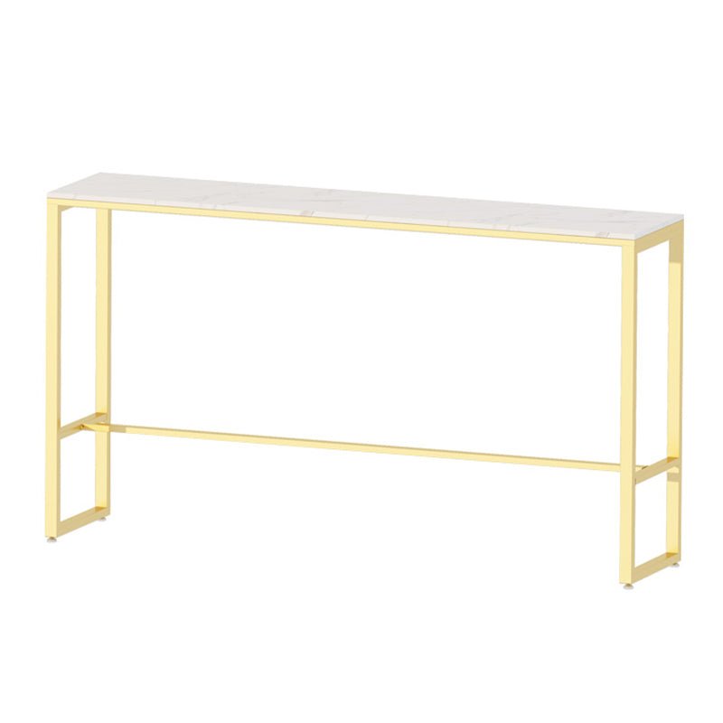 Glam Set tavolo da bar da 1/4 pezzi Tavolo da bancone rettangolare in pietra con sgabelli alti per cucina