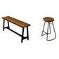 Juego de mesa de pub rectangular moderno, mesa de mostrador de madera de 1/2/4/7 piezas para comedor