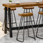 Juego de mesa de pub rectangular moderno, mesa de mostrador de madera de 1/2/4/7 piezas para comedor