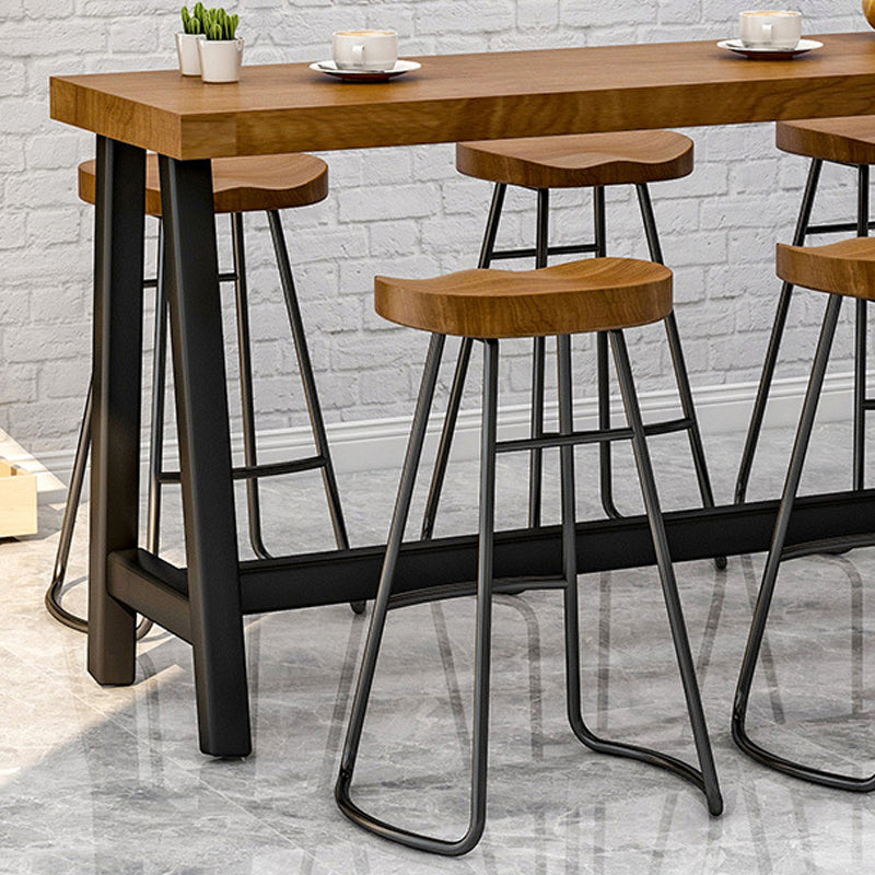 Juego de mesa de pub rectangular moderno, mesa de mostrador de madera de 1/2/4/7 piezas para comedor