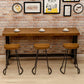 Juego de mesa de pub rectangular moderno, mesa de mostrador de madera de 1/2/4/7 piezas para comedor