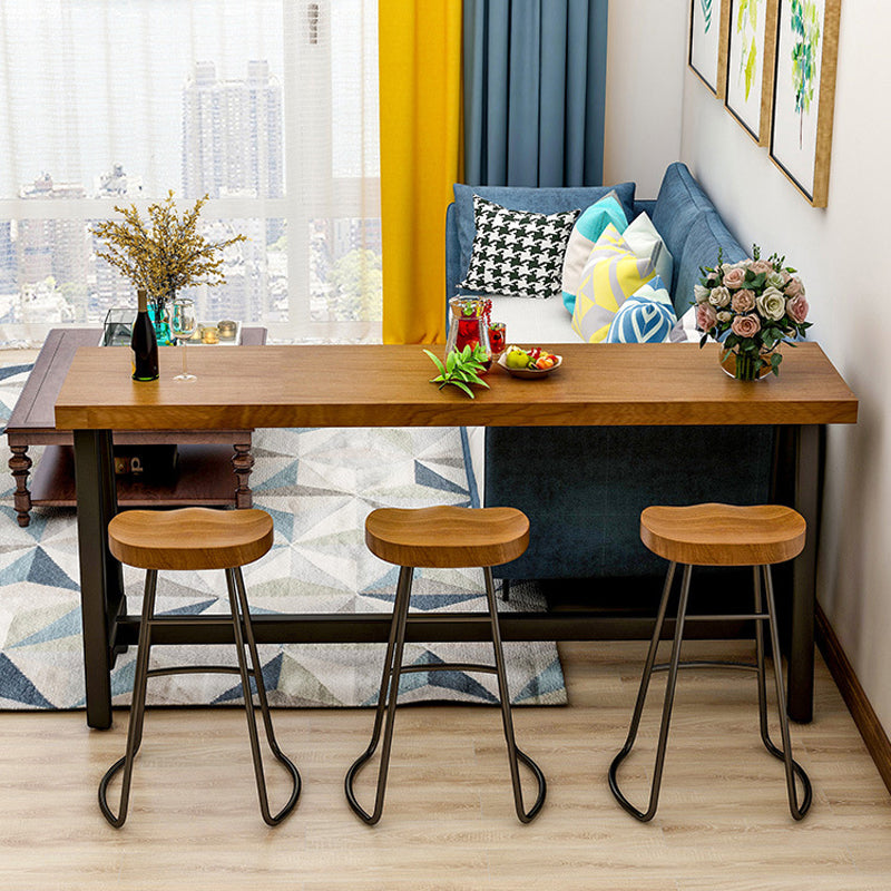 Juego de mesa de pub rectangular moderno, mesa de mostrador de madera de 1/2/4/7 piezas para comedor