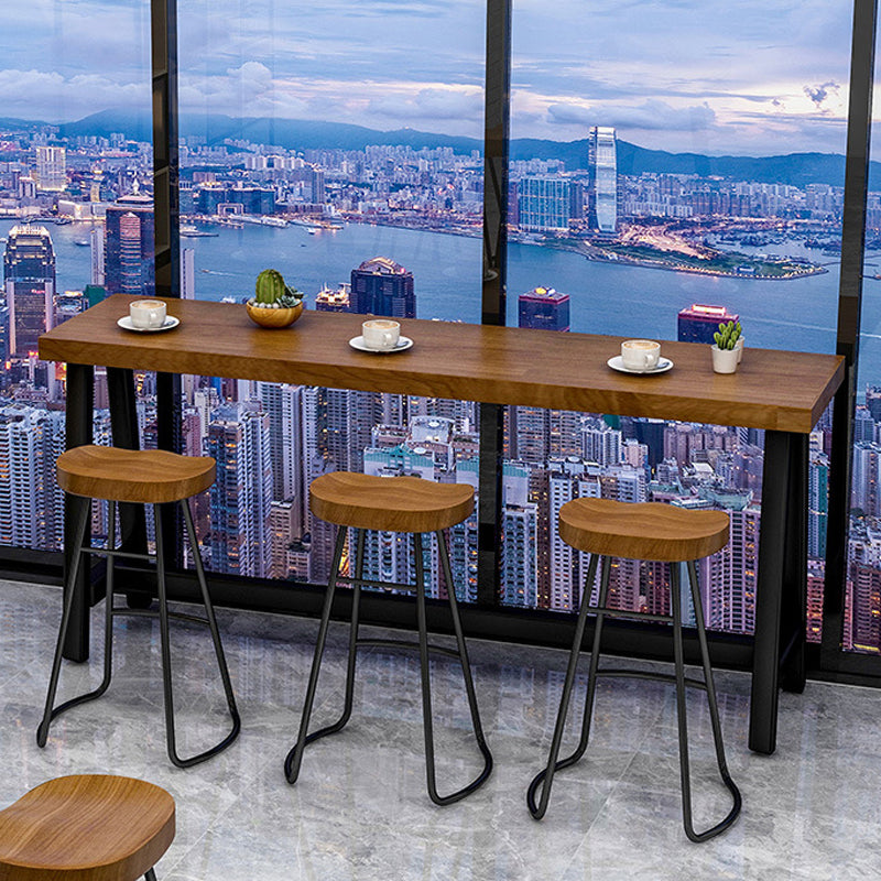 Juego de mesa de pub rectangular moderno, mesa de mostrador de madera de 1/2/4/7 piezas para comedor
