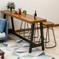Juego de mesa de pub rectangular moderno, mesa de mostrador de madera de 1/2/4/7 piezas para comedor