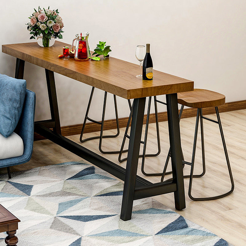Juego de mesa de pub rectangular moderno, mesa de mostrador de madera de 1/2/4/7 piezas para comedor