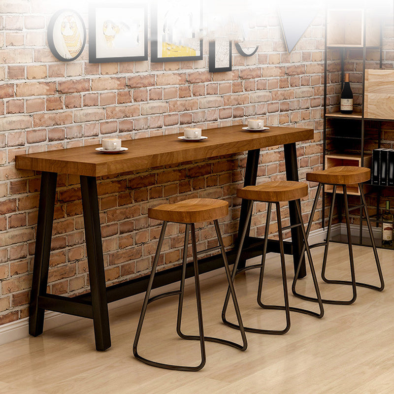 Juego de mesa de pub rectangular moderno, mesa de mostrador de madera de 1/2/4/7 piezas para comedor