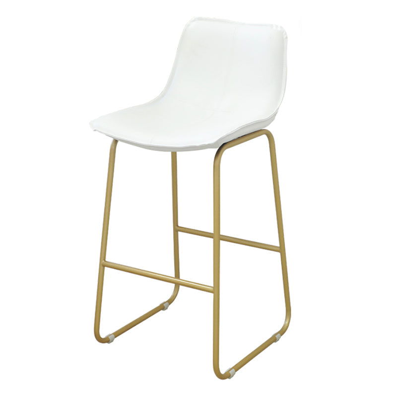 Glam Bar Table Set 1/4 Pieces Rectangle Stone Counter Table with High Stools for Balcony White 30"H Stool (Single) Clearhalo 'Bar Furniture' 'furn' 'furn_home_bar_bar_sets' 'Furniture' 'Home Bars & Bar Sets' 'home_bar_bar_sets' 'Kitchen & Dining Furniture' 5878036