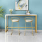 Glam Style 1/2/3 Pieces Bar Table Set Rectangle Bar Table with Metal High Stools for Home Clearhalo 'Bar Furniture' 'furn' 'furn_home_bar_bar_sets' 'Furniture' 'Home Bars & Bar Sets' 'home_bar_bar_sets' 'Kitchen & Dining Furniture' 5878052