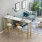 Glam Style 1/2/3 Pieces Bar Table Set Rectangle Bar Table with Metal High Stools for Home 3 Pieces: Table, 2 Beige Stools Clearhalo 'Bar Furniture' 'furn' 'furn_home_bar_bar_sets' 'Furniture' 'Home Bars & Bar Sets' 'home_bar_bar_sets' 'Kitchen & Dining Furniture' 5878054