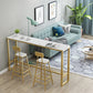 Glam Style 1/2/3 Pieces Bar Table Set Rectangle Bar Table with Metal High Stools for Home 3 Pieces: Table, 2 White Stools Clearhalo 'Bar Furniture' 'furn' 'furn_home_bar_bar_sets' 'Furniture' 'Home Bars & Bar Sets' 'home_bar_bar_sets' 'Kitchen & Dining Furniture' 5878057
