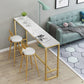 Glam Style 1/2/3 Pieces Bar Table Set Rectangle Bar Table with Metal High Stools for Home Clearhalo 'Bar Furniture' 'furn' 'furn_home_bar_bar_sets' 'Furniture' 'Home Bars & Bar Sets' 'home_bar_bar_sets' 'Kitchen & Dining Furniture' 5878065