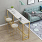 Glam Style 1/2/3 Pieces Bar Table Set Rectangle Bar Table with Metal High Stools for Home Clearhalo 'Bar Furniture' 'furn' 'furn_home_bar_bar_sets' 'Furniture' 'Home Bars & Bar Sets' 'home_bar_bar_sets' 'Kitchen & Dining Furniture' 5878066