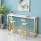Glam Style 1/2/3 Pieces Bar Table Set Rectangle Bar Table with Metal High Stools for Home Clearhalo 'Bar Furniture' 'furn' 'furn_home_bar_bar_sets' 'Furniture' 'Home Bars & Bar Sets' 'home_bar_bar_sets' 'Kitchen & Dining Furniture' 5878068