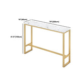 Glam Style 1/2/3 Pieces Bar Table Set Rectangle Bar Table with Metal High Stools for Home Clearhalo 'Bar Furniture' 'furn' 'furn_home_bar_bar_sets' 'Furniture' 'Home Bars & Bar Sets' 'home_bar_bar_sets' 'Kitchen & Dining Furniture' 5878073