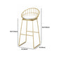 Glam Style 1/2/3 Pieces Bar Table Set Rectangle Bar Table with Metal High Stools for Home Clearhalo 'Bar Furniture' 'furn' 'furn_home_bar_bar_sets' 'Furniture' 'Home Bars & Bar Sets' 'home_bar_bar_sets' 'Kitchen & Dining Furniture' 5878077