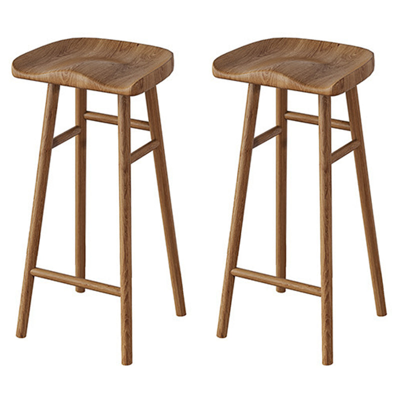 Modern Bar Table Set 1/2/3 Pieces Rectangle Bar Table with High Wood Stools Brown 30"H Stools (Set of 2) Clearhalo 'Bar Furniture' 'furn' 'furn_home_bar_bar_sets' 'Furniture' 'Home Bars & Bar Sets' 'home_bar_bar_sets' 'Kitchen & Dining Furniture' 5878079
