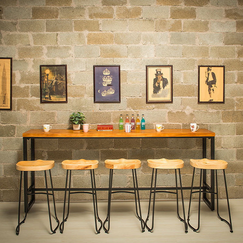 Modern 1/2/5/6/9 Pieces Rectangular Pub Table Set Wooden Counter Table for Dining Room Clearhalo 'Bar Furniture' 'furn' 'furn_home_bar_bar_sets' 'Furniture' 'Home Bars & Bar Sets' 'home_bar_bar_sets' 'Kitchen & Dining Furniture' 5878111