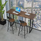Modern Bar Table Set 1/2/3 Pieces Rectangle Bar Table with High Wood Stools for Home
