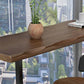 Modern Bar Table Set 1/2/3 Pieces Rectangle Bar Table with High Wood Stools for Home