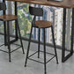 Modern Bar Table Set 1/2/3 Pieces Rectangle Bar Table with High Wood Stools for Home