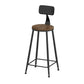 Modern Bar Table Set 1/2/3 Pieces Rectangle Bar Table with High Wood Stools for Home