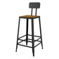 Modern Style 1/9 Pieces Bar Table Set Rectangle Pine Wood Counter Table for Cafe Light-Brown 30"H Stools (Set of 2) Clearhalo 'Bar Furniture' 'furn' 'furn_home_bar_bar_sets' 'Furniture' 'Home Bars & Bar Sets' 'home_bar_bar_sets' 'Kitchen & Dining Furniture' 5878182