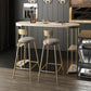 Glam Oval Indoor Counter Set 1/2/3 Pieces Double Pedestal Bar Pub Table Set Clearhalo 'Bar Furniture' 'furn' 'furn_home_bar_bar_sets' 'Furniture' 'Home Bars & Bar Sets' 'home_bar_bar_sets' 'Kitchen & Dining Furniture' 5878218
