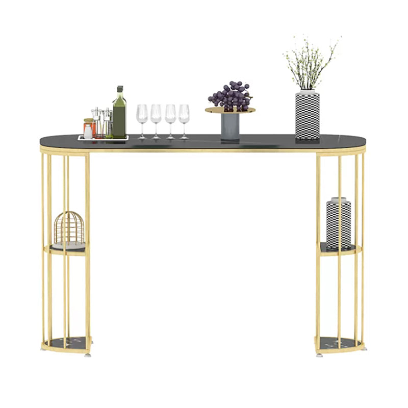 Glam Oval Indoor Counter Set 1/2/3 Pieces Double Pedestal Bar Pub Table Set Clearhalo 'Bar Furniture' 'furn' 'furn_home_bar_bar_sets' 'Furniture' 'Home Bars & Bar Sets' 'home_bar_bar_sets' 'Kitchen & Dining Furniture' 5878225